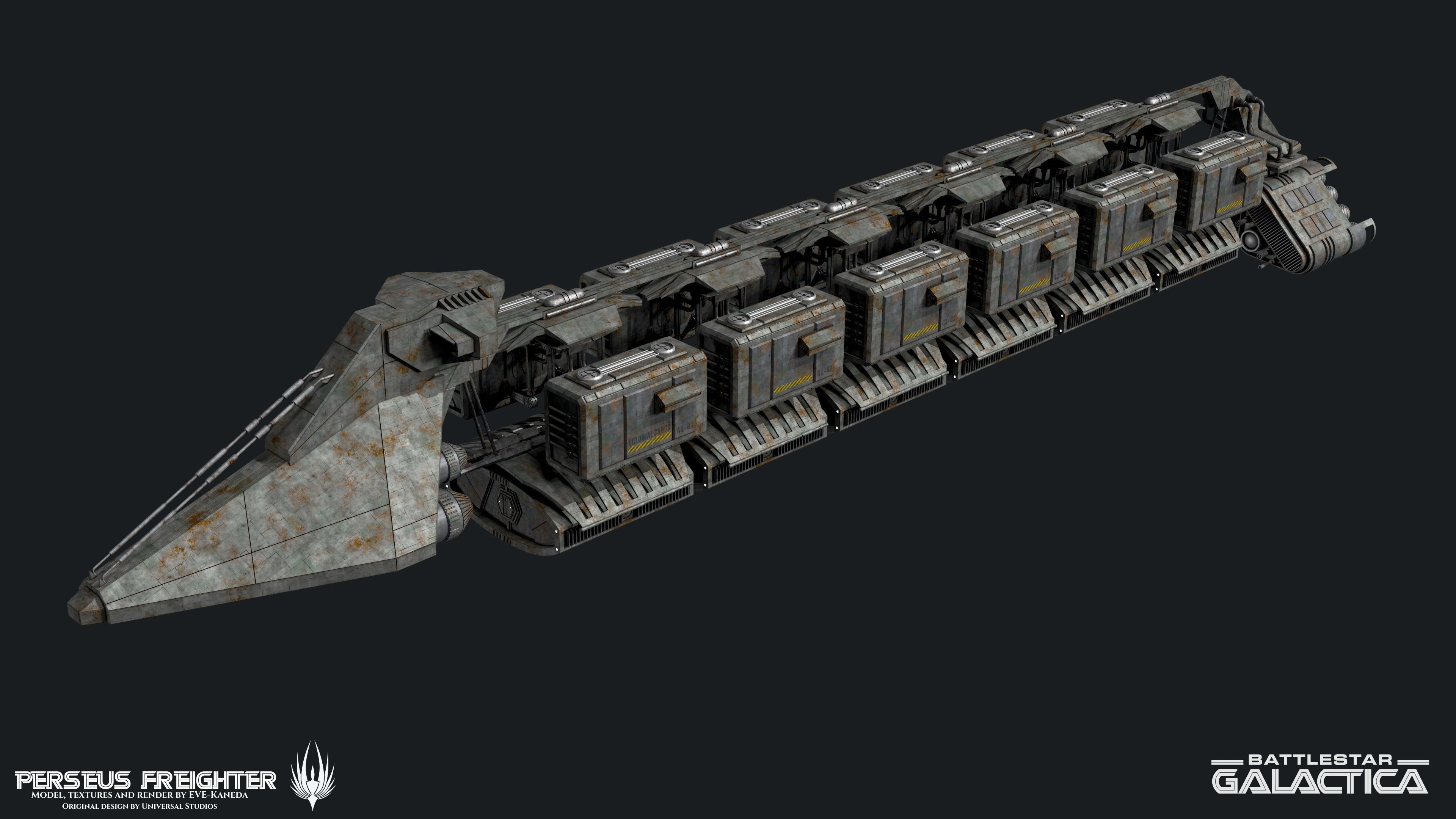 Battlestar Galactica - Perseus Freighter 3D model_6