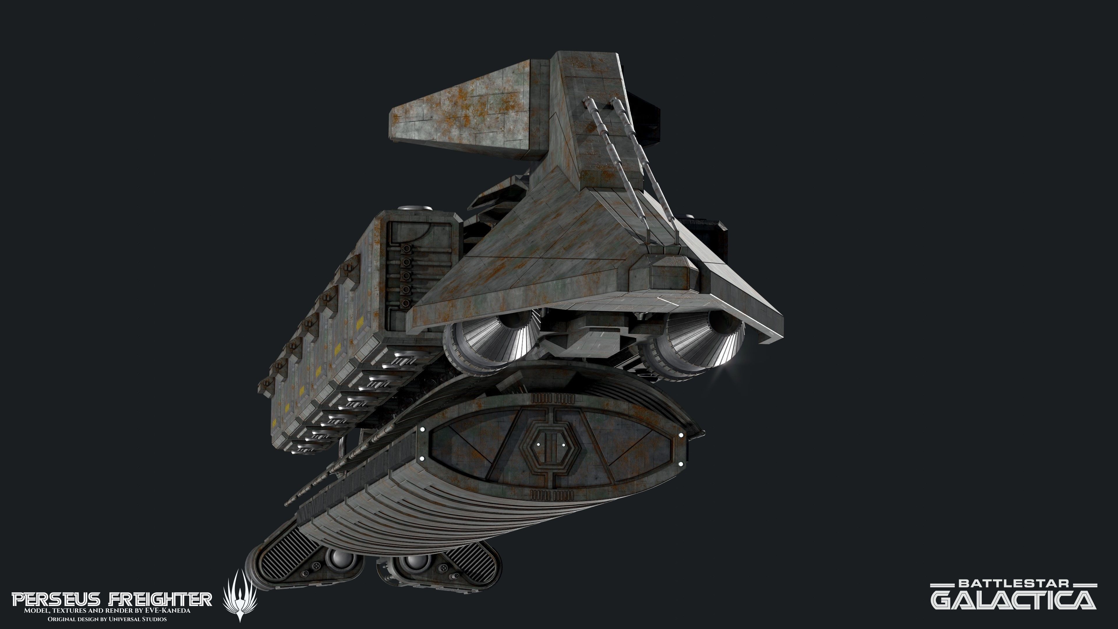 Battlestar Galactica - Perseus Freighter 3D model_5