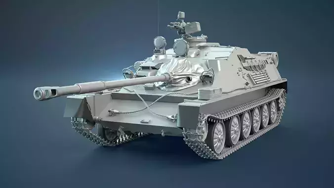 ASU-85 Self-Propelled Gun High-Poly