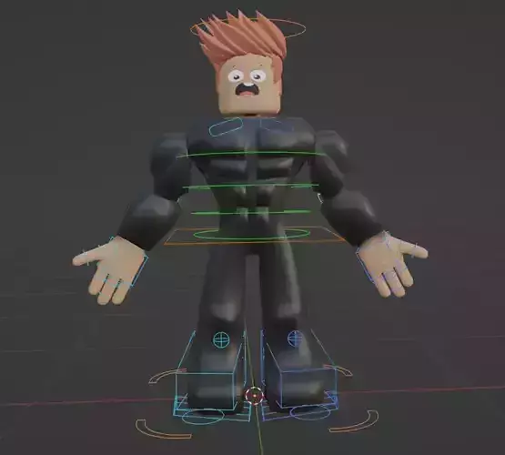 Roblox 3D character rigged expression Low-poly 3D model