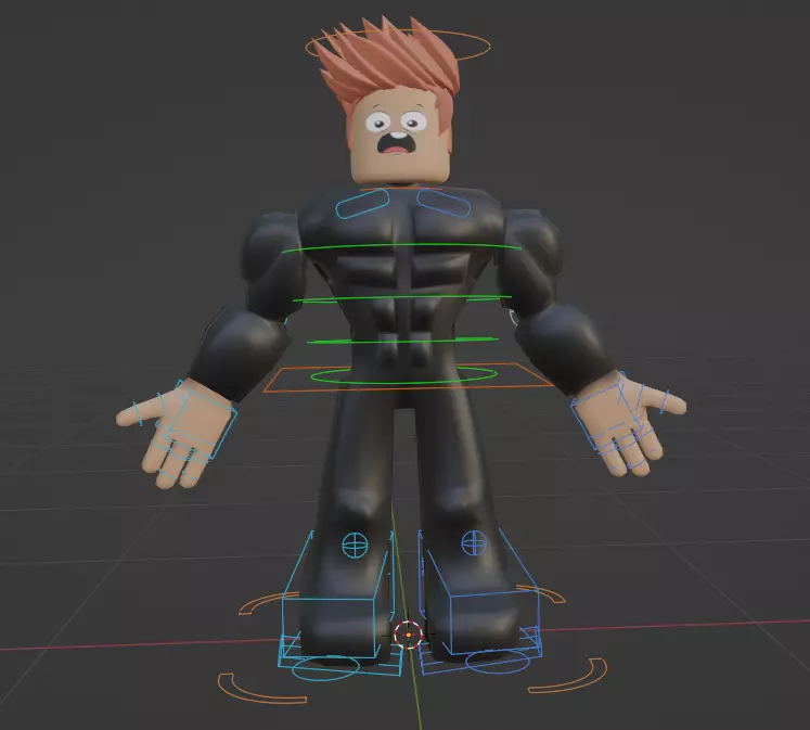 Roblox 3D character rigged expression Low-poly 3D model_0