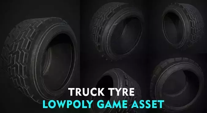 TYRE LOWPOLY GAME ASSET Low-poly 3D model