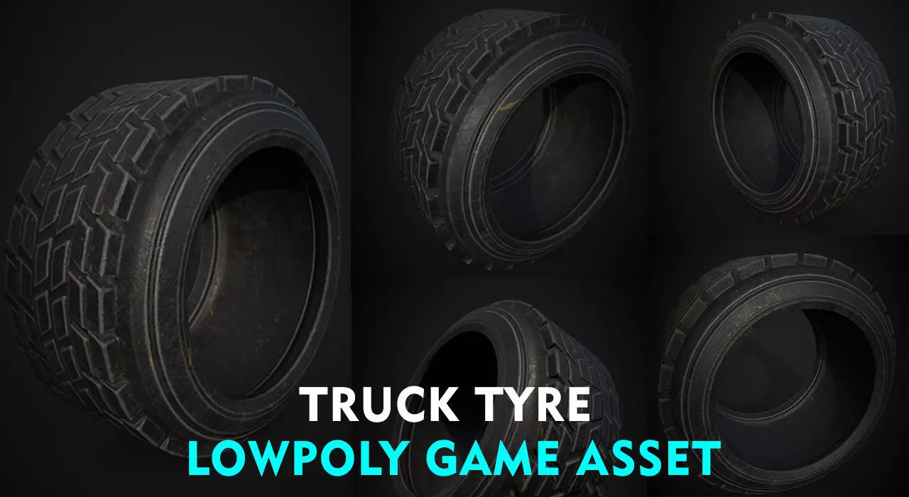 TYRE LOWPOLY GAME ASSET Low-poly 3D model_0