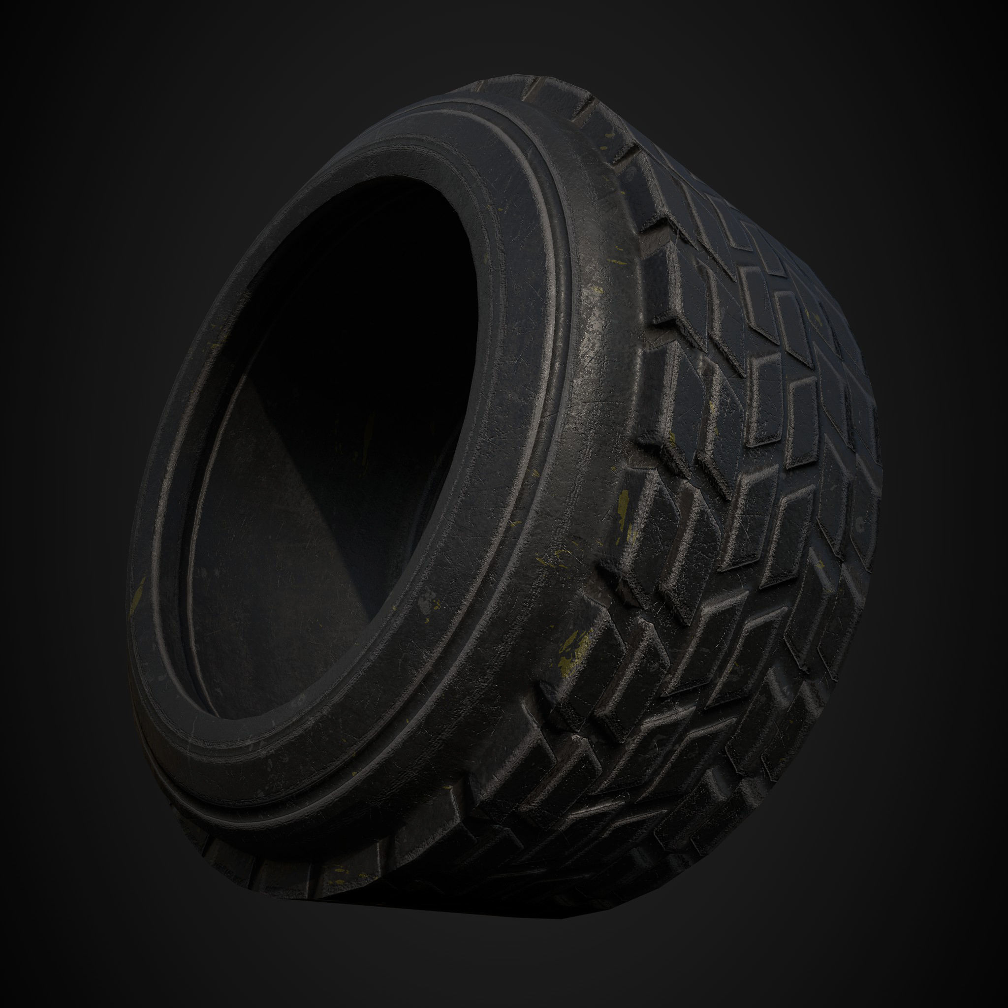 TYRE LOWPOLY GAME ASSET Low-poly 3D model_3