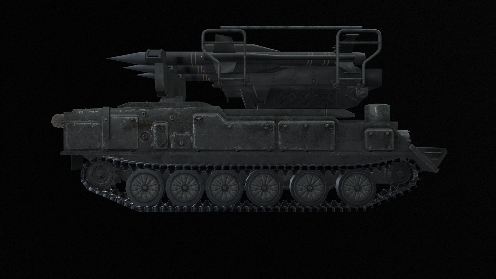 Asset - Army - SA 6 Gainful - 3D MODEL Low-poly Low-poly 3D model_8