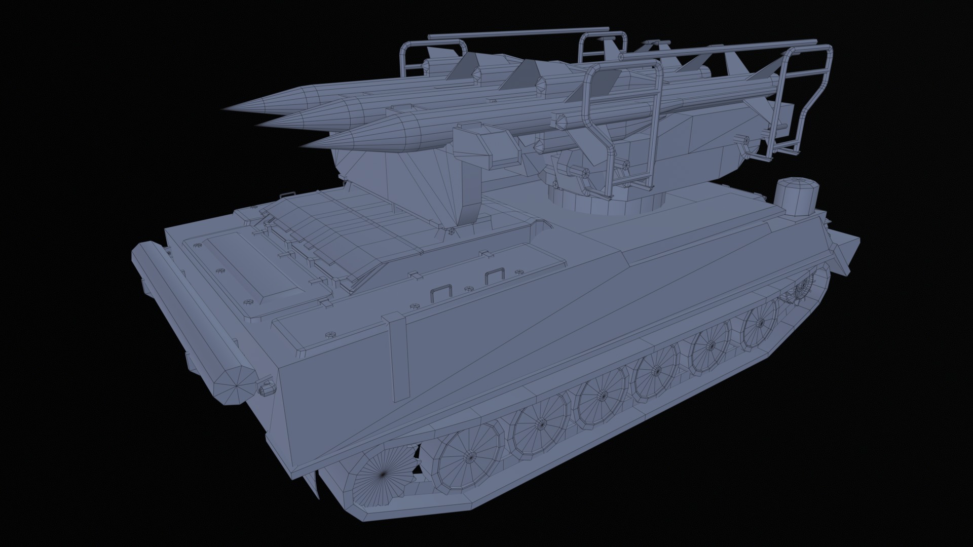Asset - Army - SA 6 Gainful - 3D MODEL Low-poly Low-poly 3D model_35
