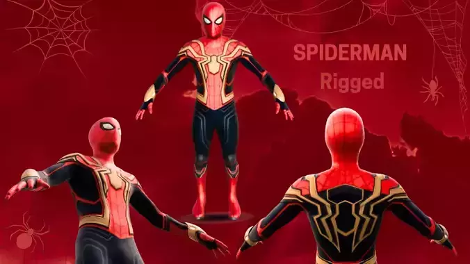 Rigged Spiderman 3D Model