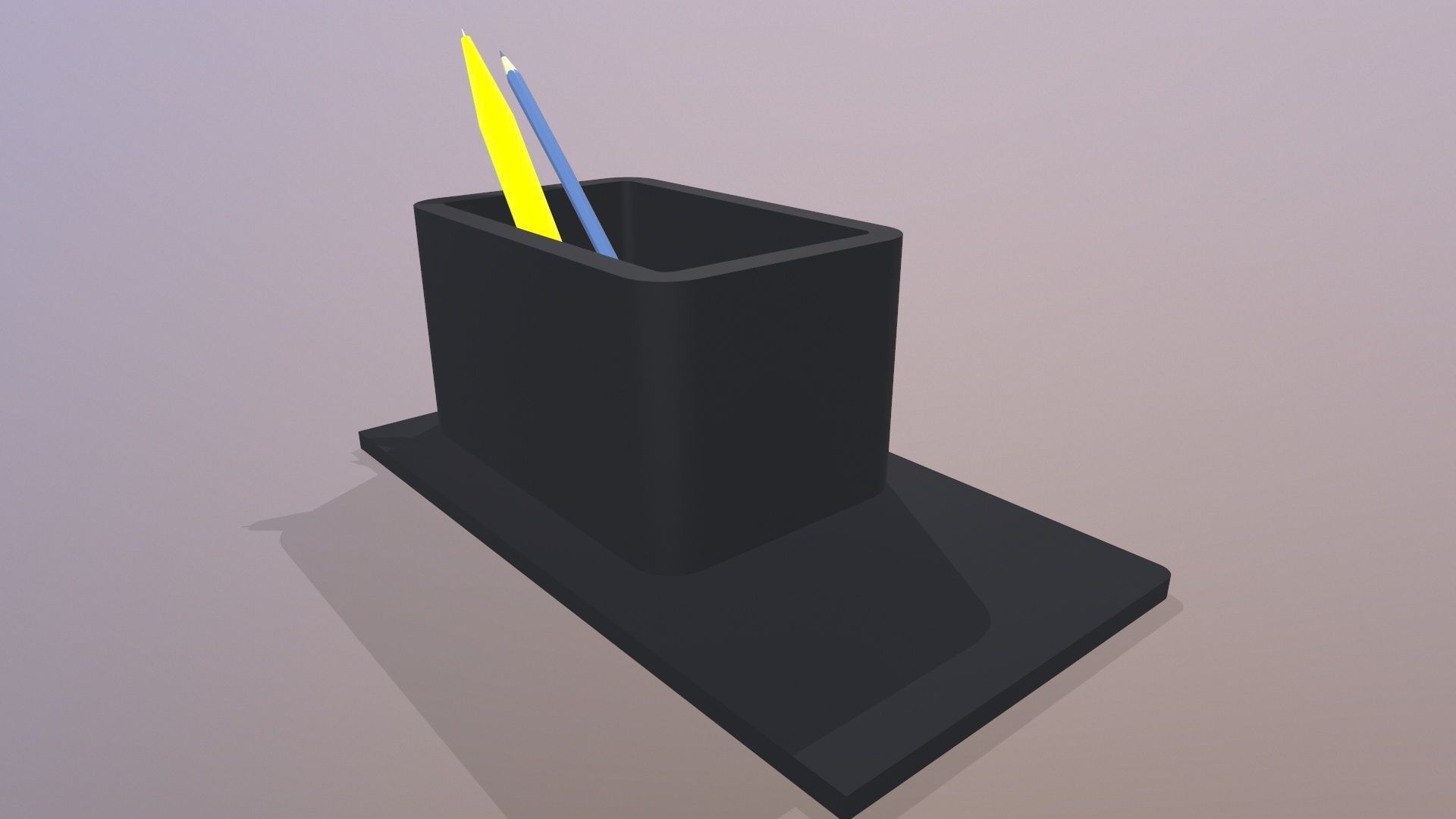 Pen Holder Low-poly 3D model_3
