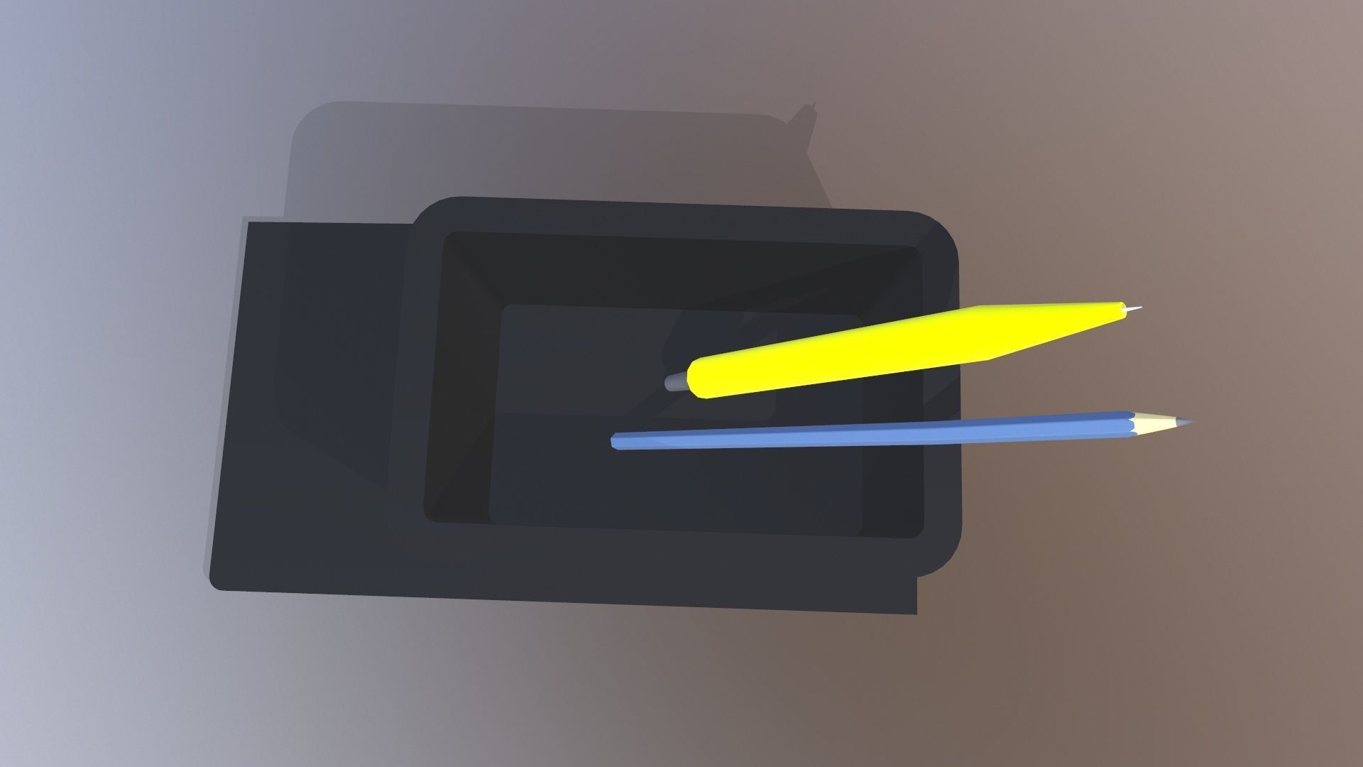 Pen Holder Low-poly 3D model_5