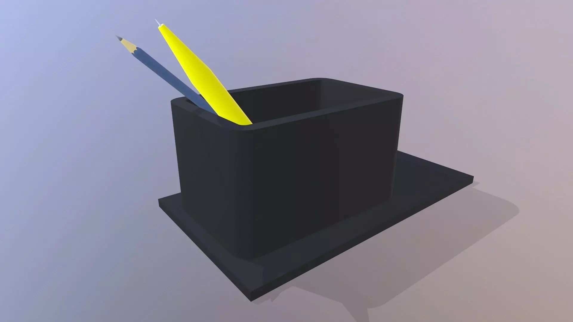 Pen Holder Low-poly 3D model_0