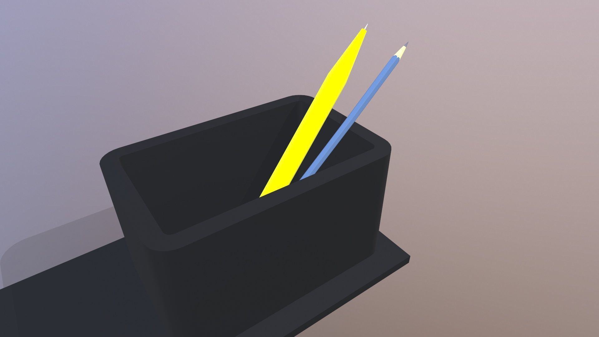 Pen Holder Low-poly 3D model_7