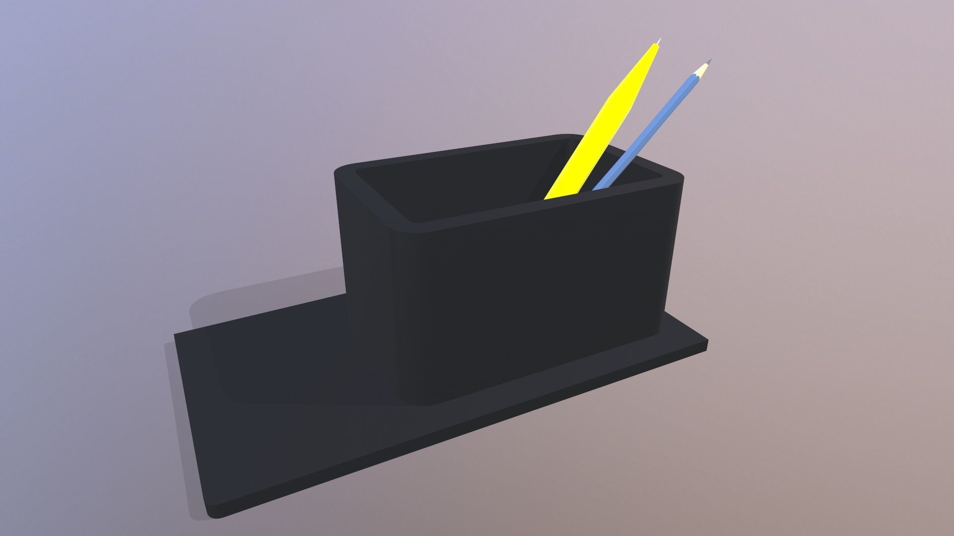 Pen Holder Low-poly 3D model_4
