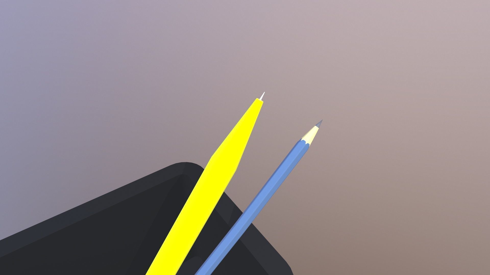 Pen Holder Low-poly 3D model_6