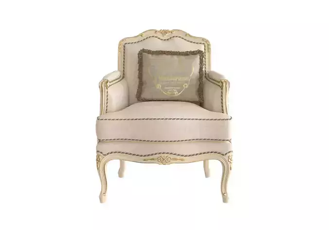 Cream royal armchair by Modenese