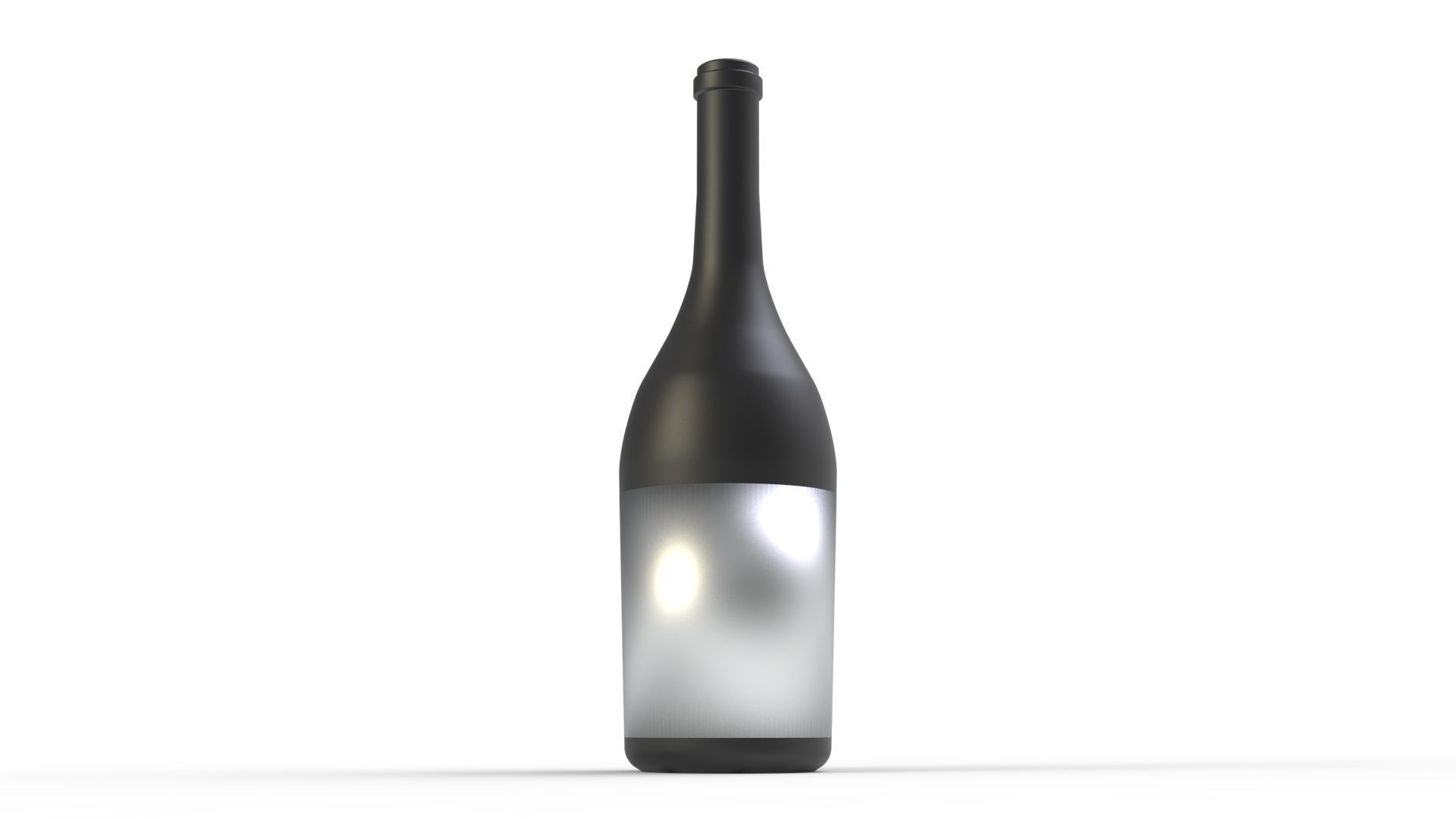 Dark Glass Wine Bottle Mockup Elegant 3D Model for Branding 3D model_13