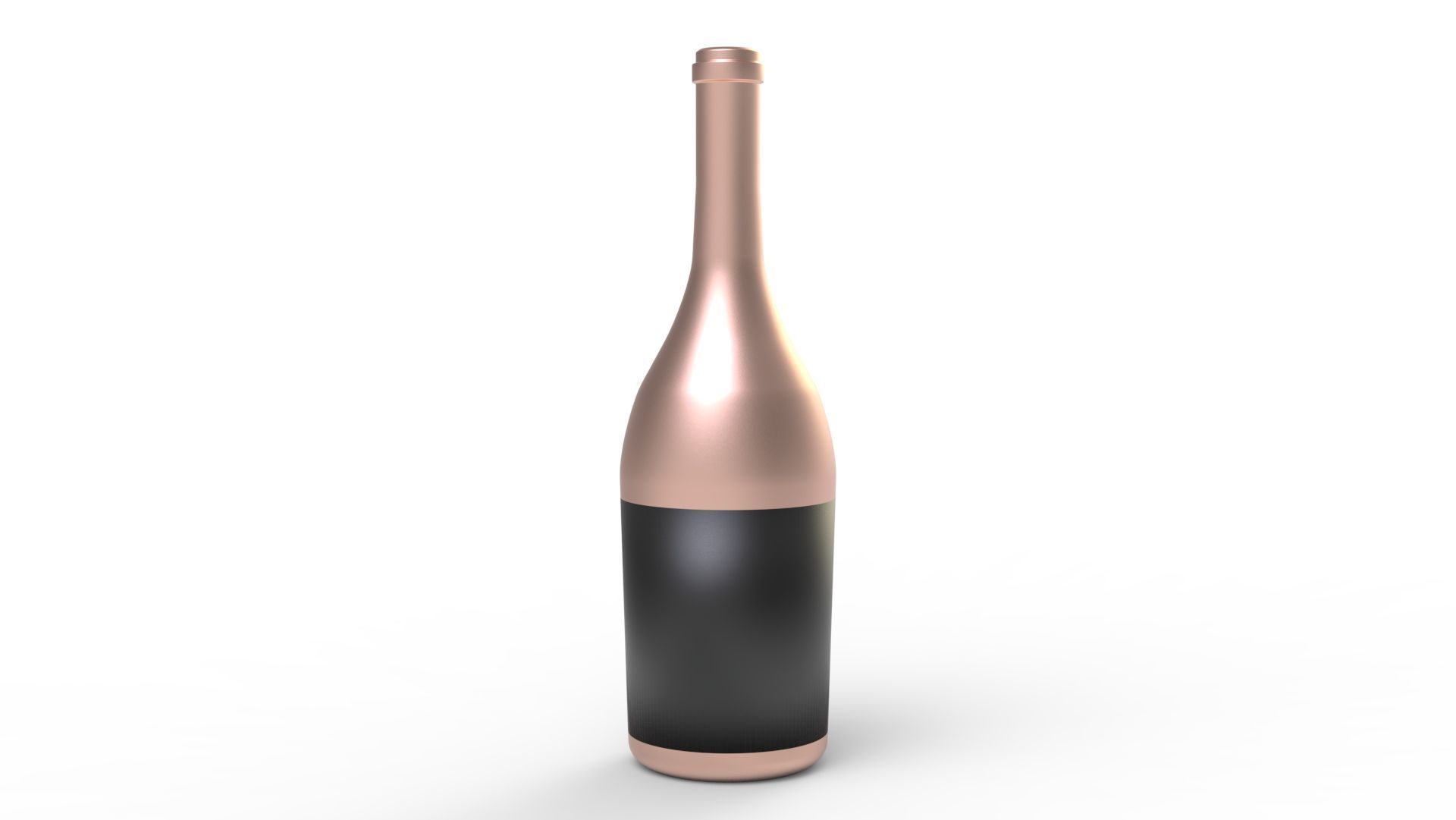 Dark Glass Wine Bottle Mockup Elegant 3D Model for Branding 3D model_16