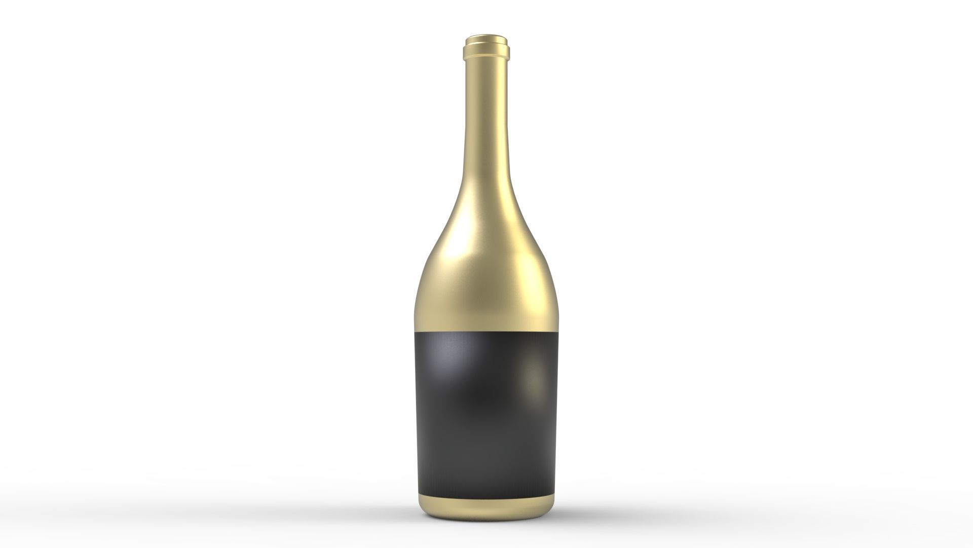 Dark Glass Wine Bottle Mockup Elegant 3D Model for Branding 3D model_2