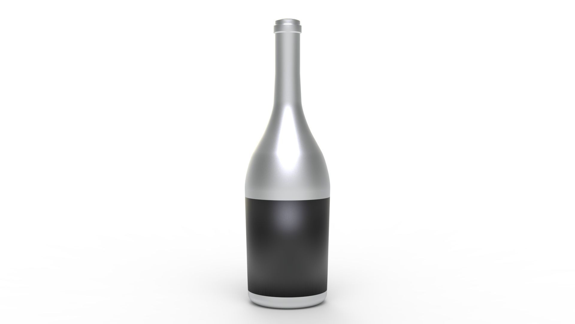Dark Glass Wine Bottle Mockup Elegant 3D Model for Branding 3D model_8