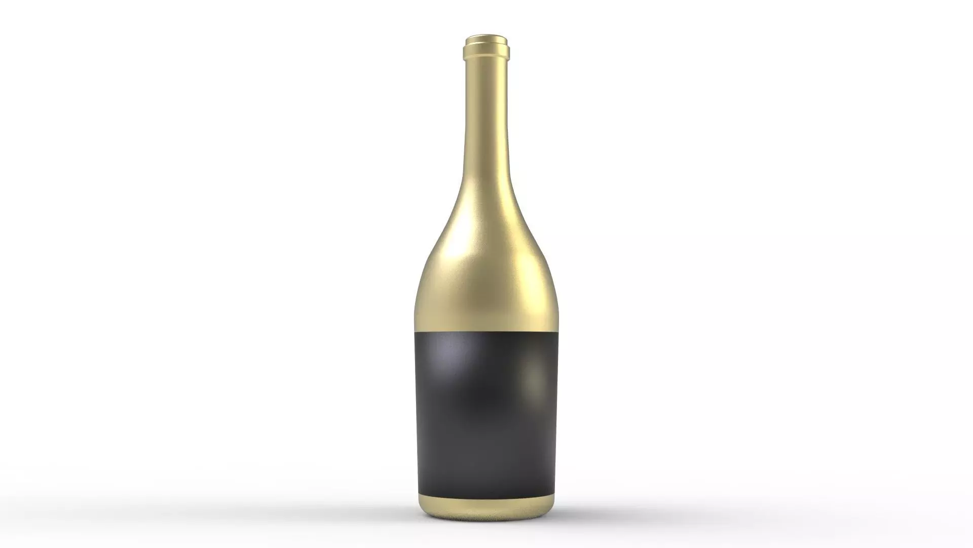 Dark Glass Wine Bottle Mockup Elegant 3D Model for Branding 3D model_0