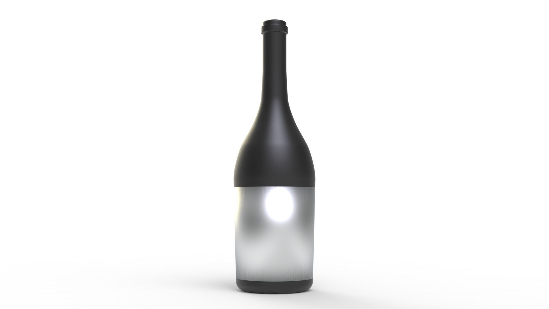 Dark Glass Wine Bottle Mockup Elegant 3D Model for Branding 3D model_14