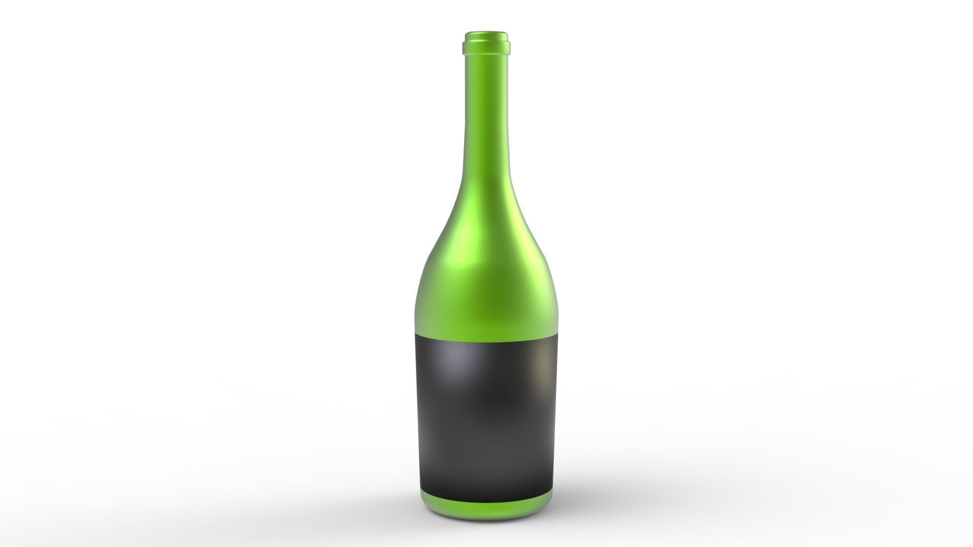 Dark Glass Wine Bottle Mockup Elegant 3D Model for Branding 3D model_9