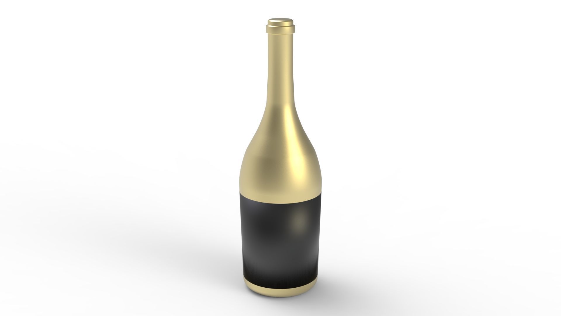 Dark Glass Wine Bottle Mockup Elegant 3D Model for Branding 3D model_4