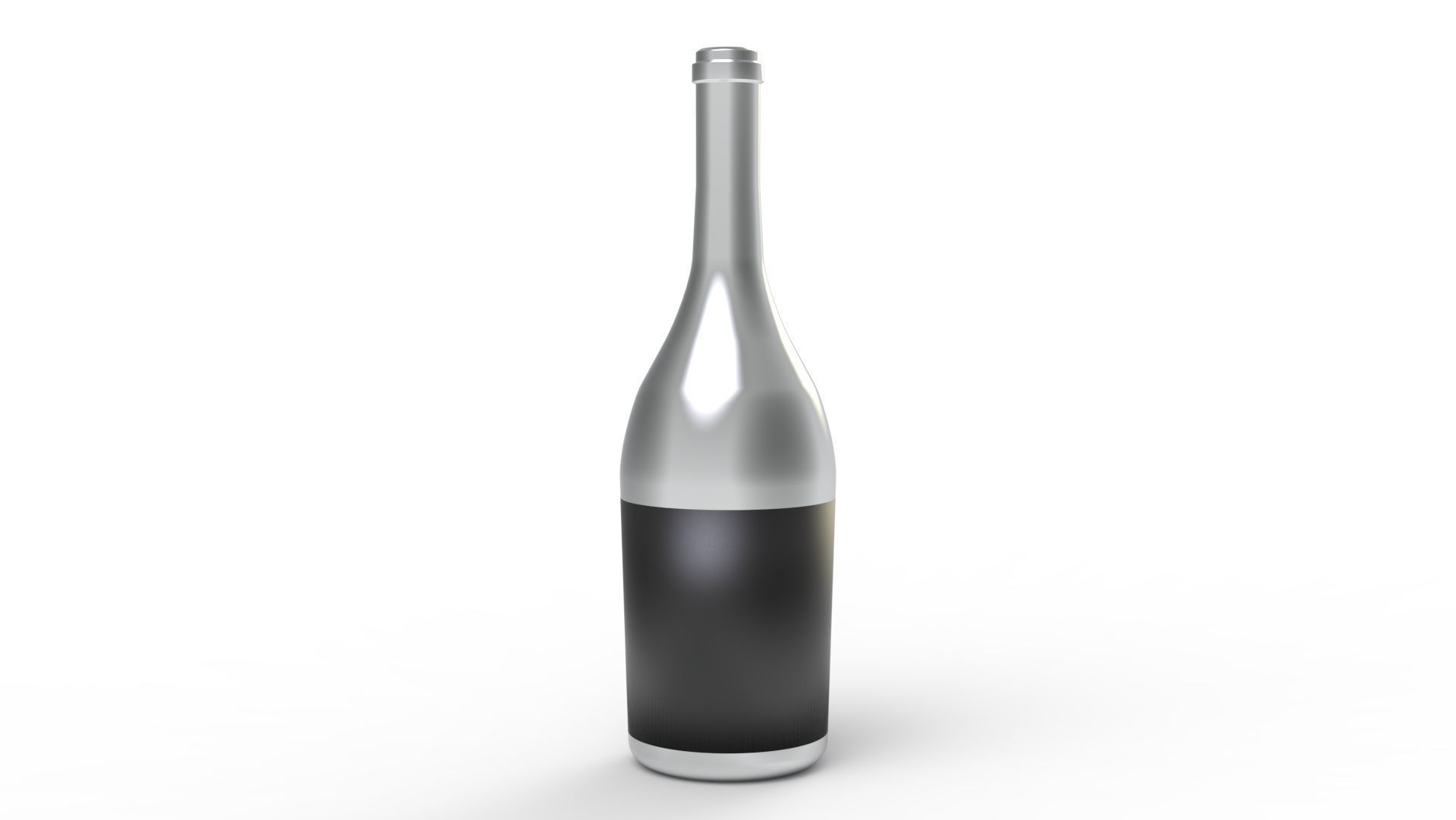 Dark Glass Wine Bottle Mockup Elegant 3D Model for Branding 3D model_17