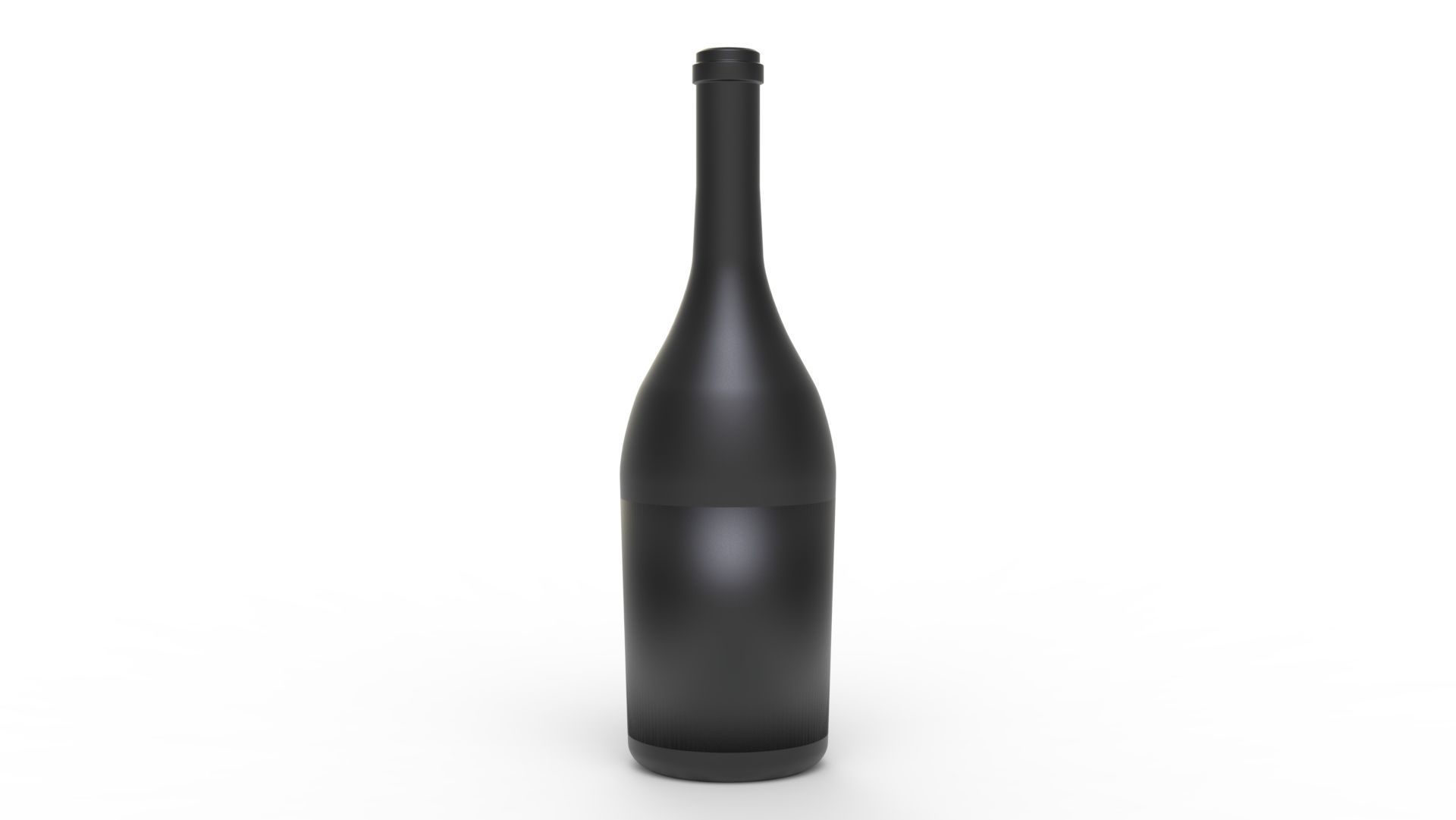 Dark Glass Wine Bottle Mockup Elegant 3D Model for Branding 3D model_10