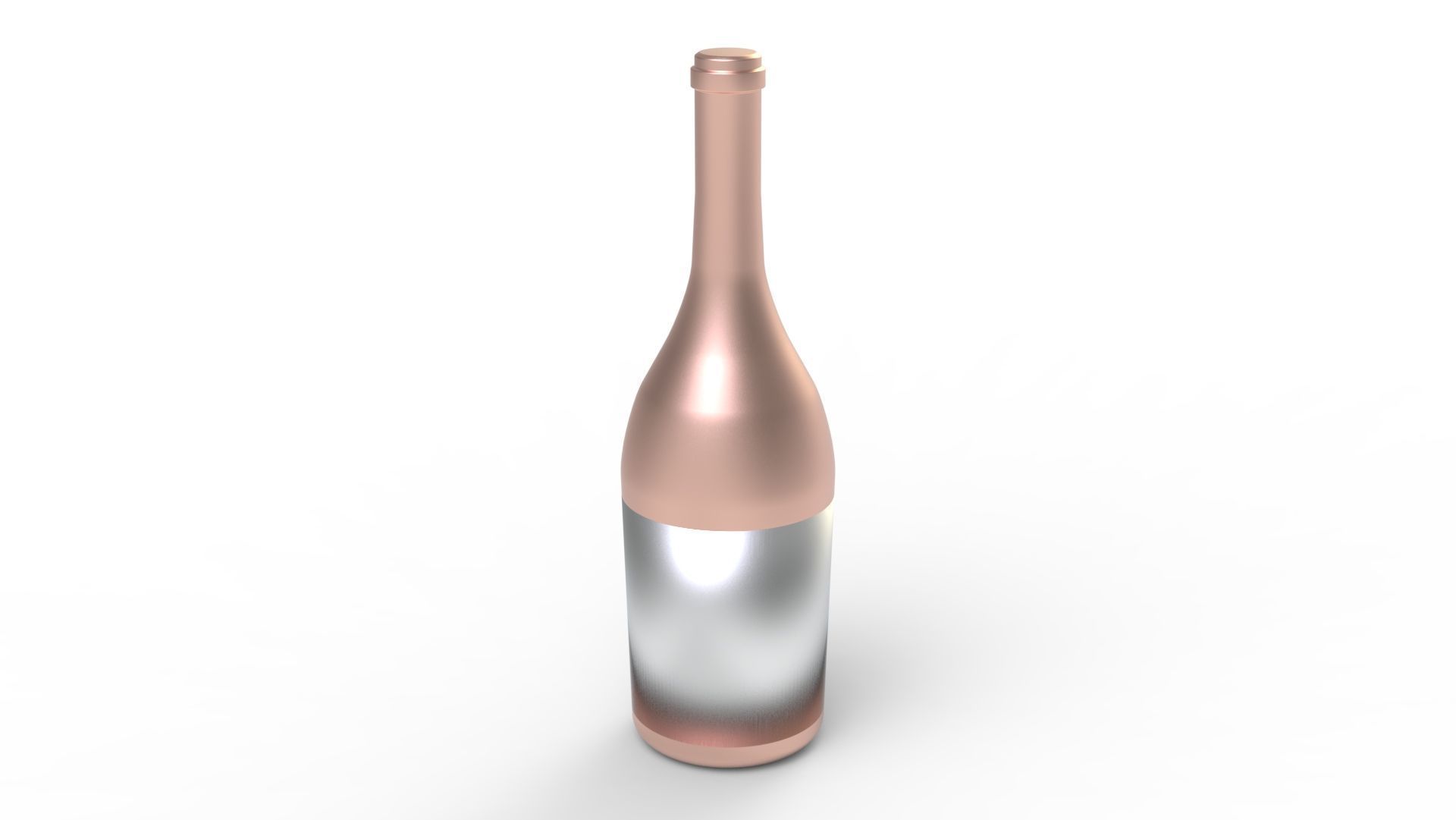 Dark Glass Wine Bottle Mockup Elegant 3D Model for Branding 3D model_15