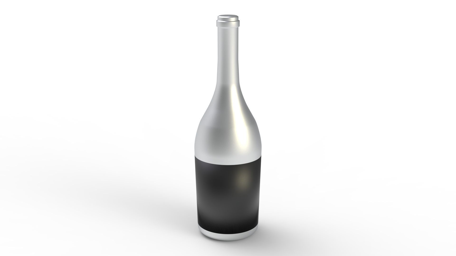 Dark Glass Wine Bottle Mockup Elegant 3D Model for Branding 3D model_6