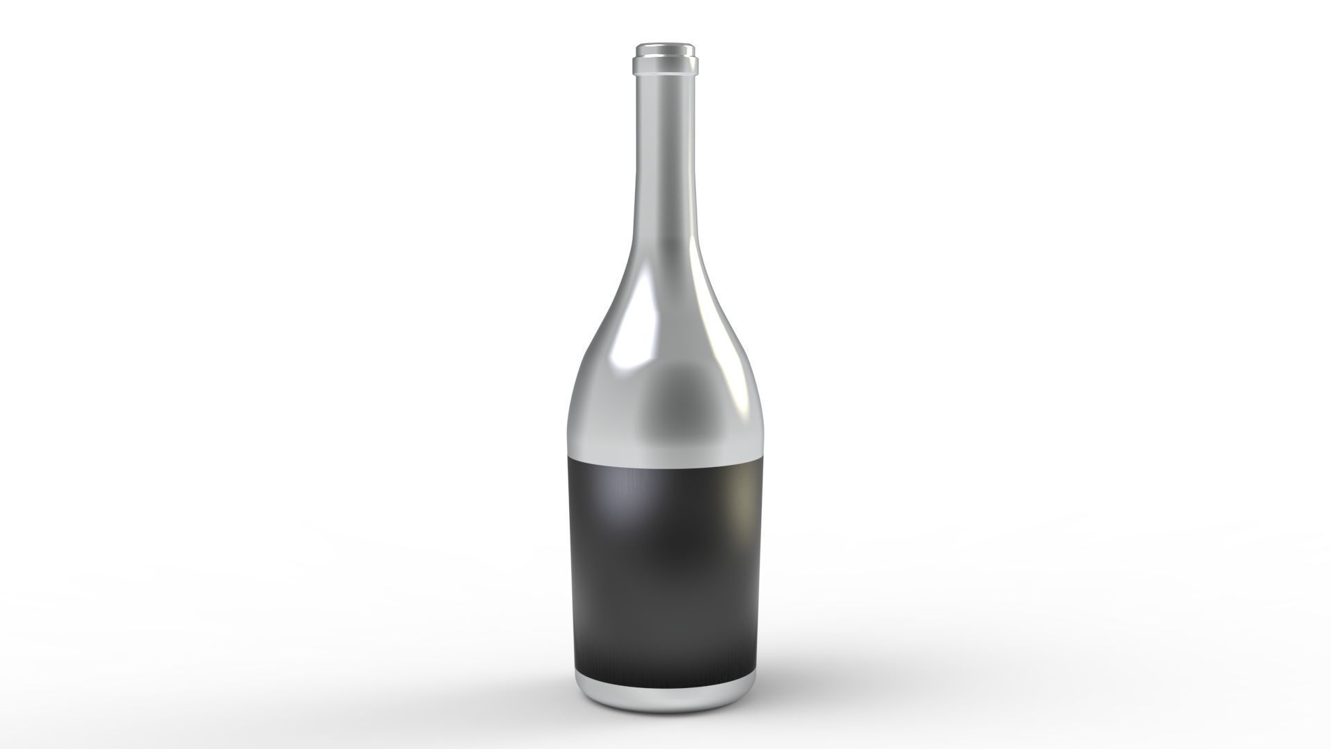 Dark Glass Wine Bottle Mockup Elegant 3D Model for Branding 3D model_18