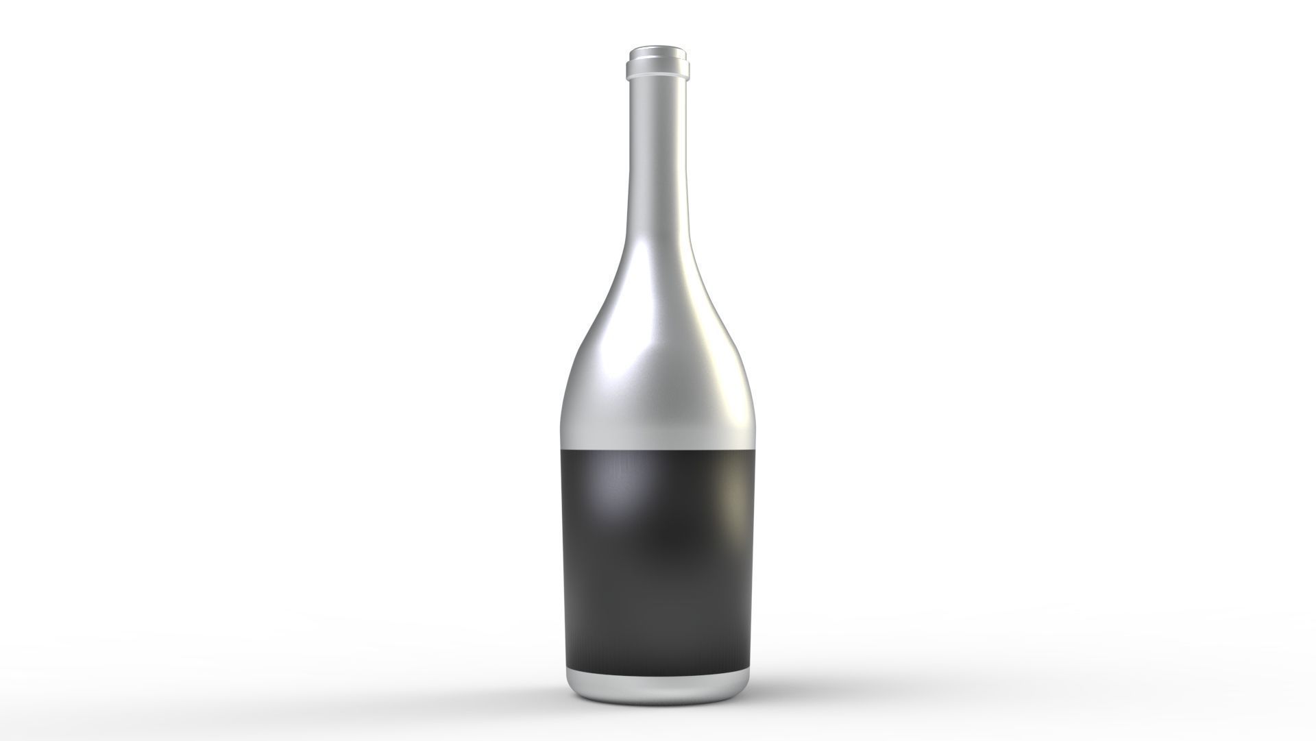 Dark Glass Wine Bottle Mockup Elegant 3D Model for Branding 3D model_7