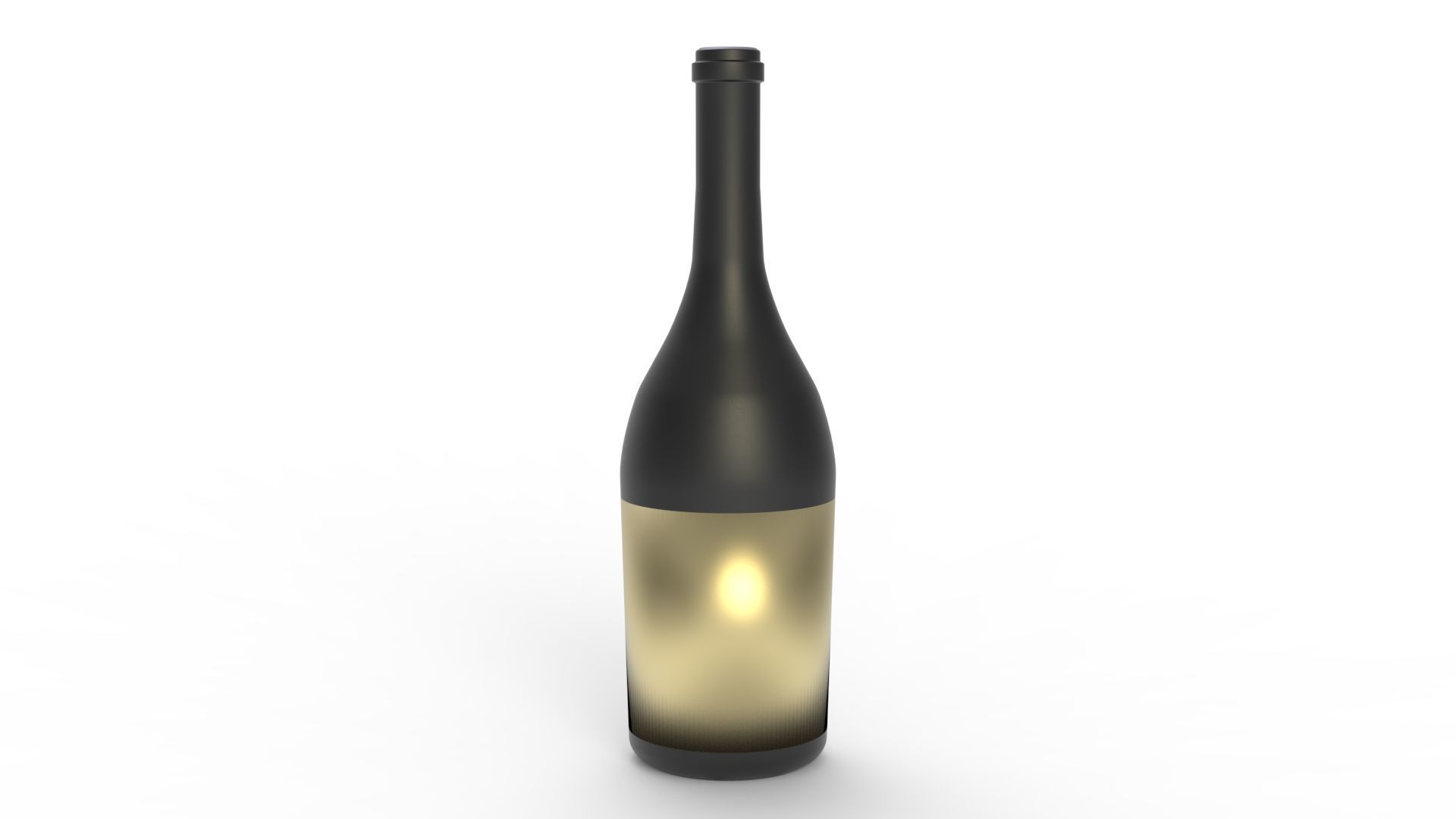 Dark Glass Wine Bottle Mockup Elegant 3D Model for Branding 3D model_12
