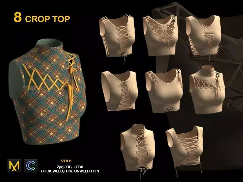 8 CROP TOP 3D model