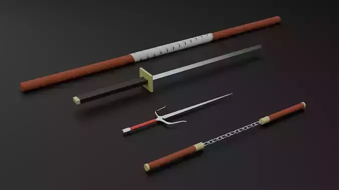 Weapon Pack Low Poly