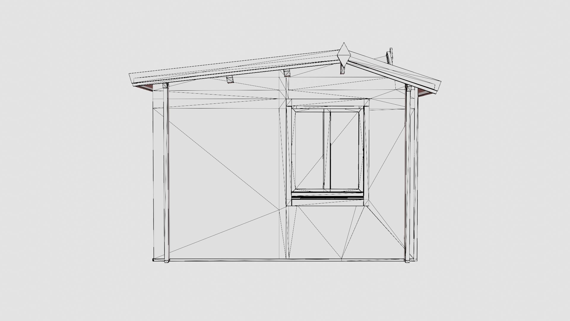 Garden House Low-poly 3D model_8