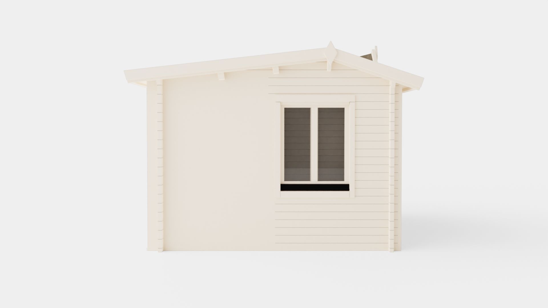 Garden House Low-poly 3D model_2