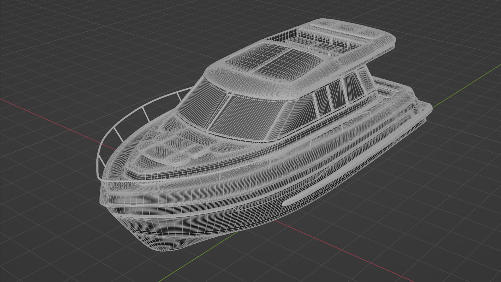 Cabin Cruiser in a Vibrant Turquoise Color 3D model_12