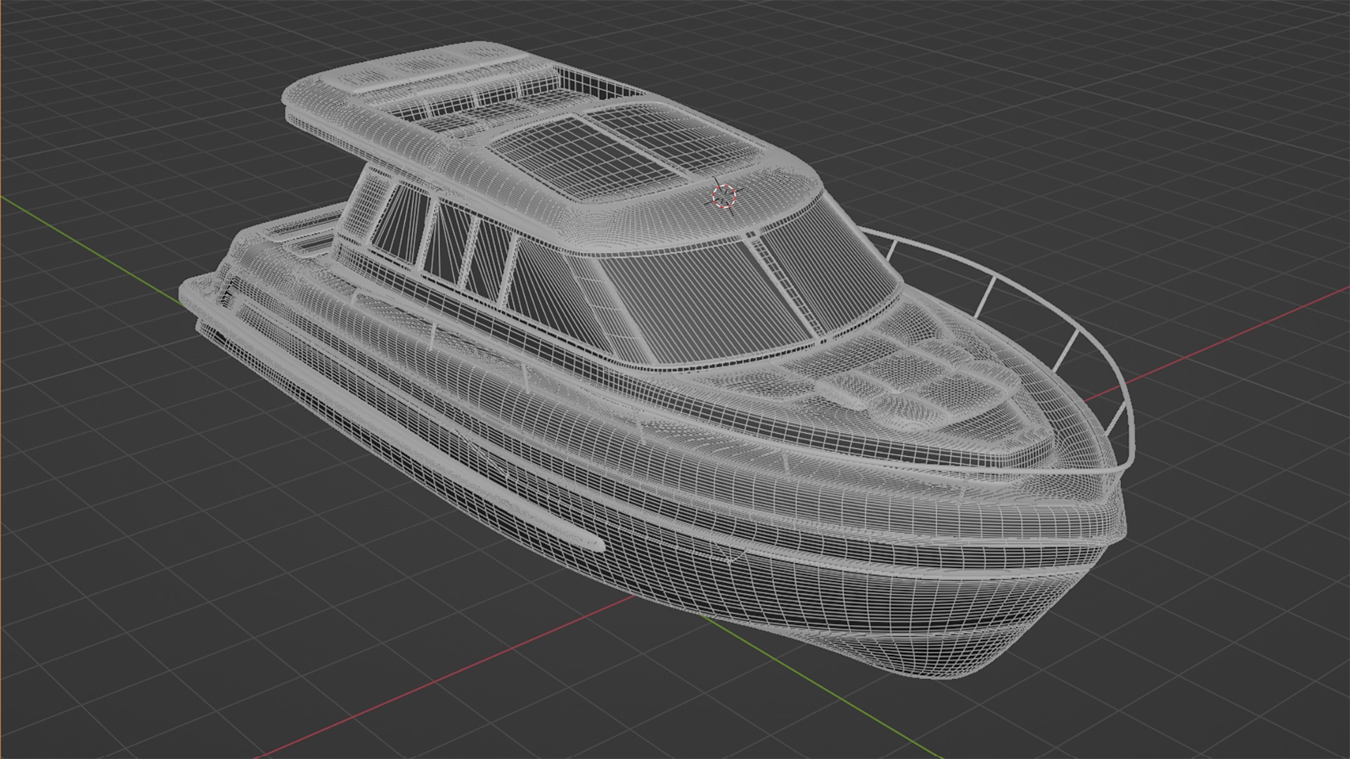 Cabin Cruiser in a Vibrant Turquoise Color 3D model_11