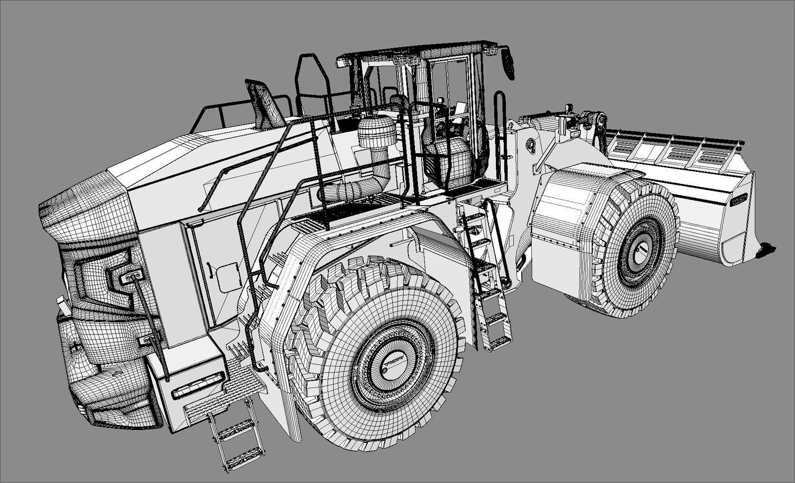 Wheel loader Volvo L350H 3D model_21