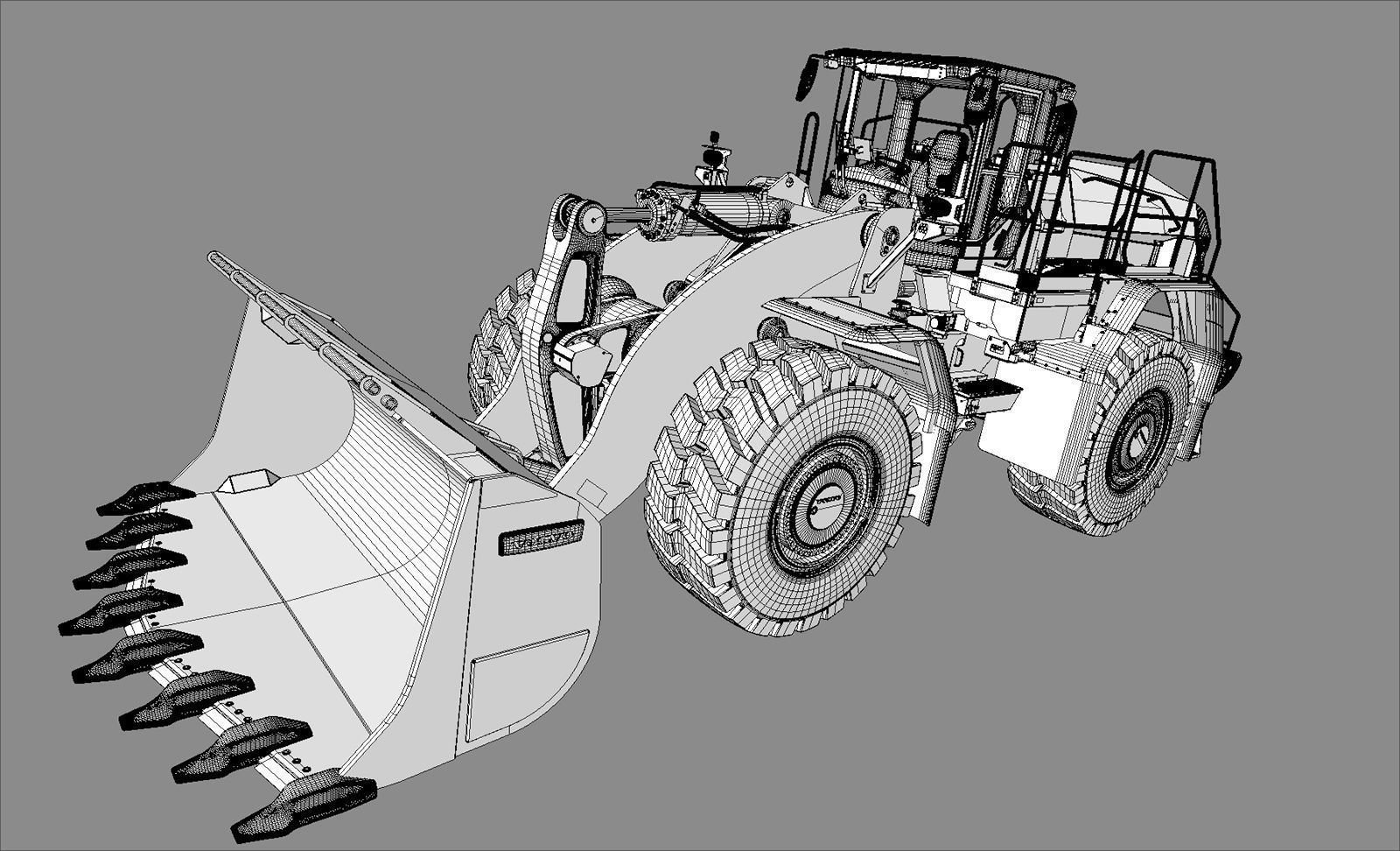Wheel loader Volvo L350H 3D model_20