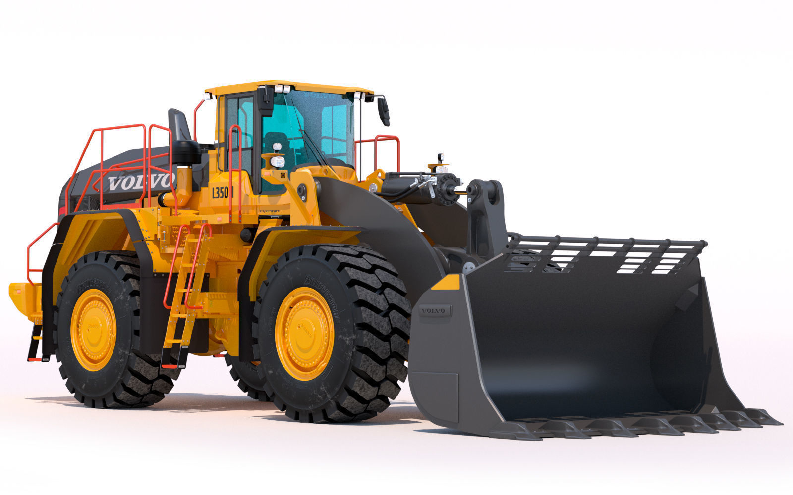 Wheel loader Volvo L350H 3D model_2