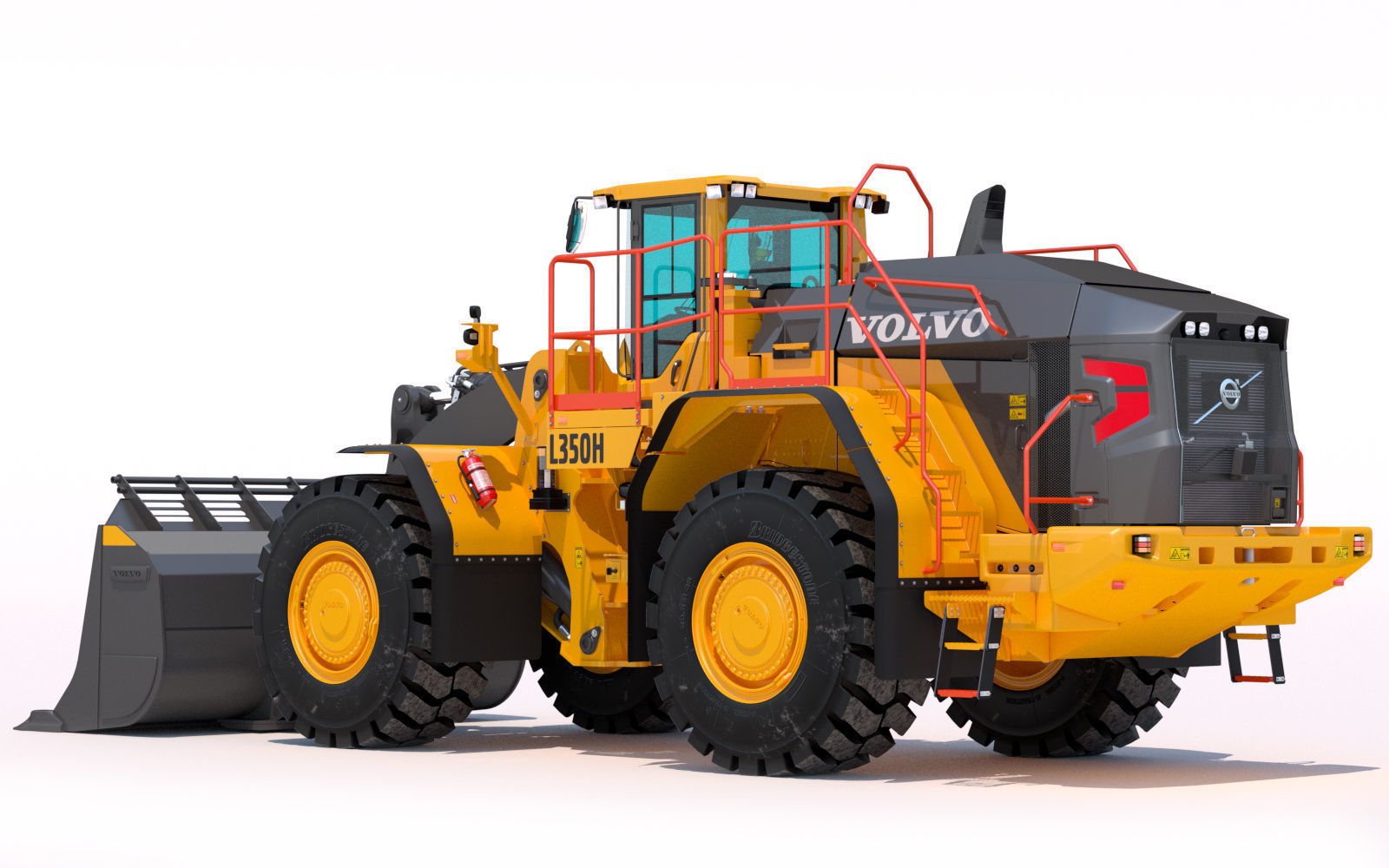 Wheel loader Volvo L350H 3D model_3