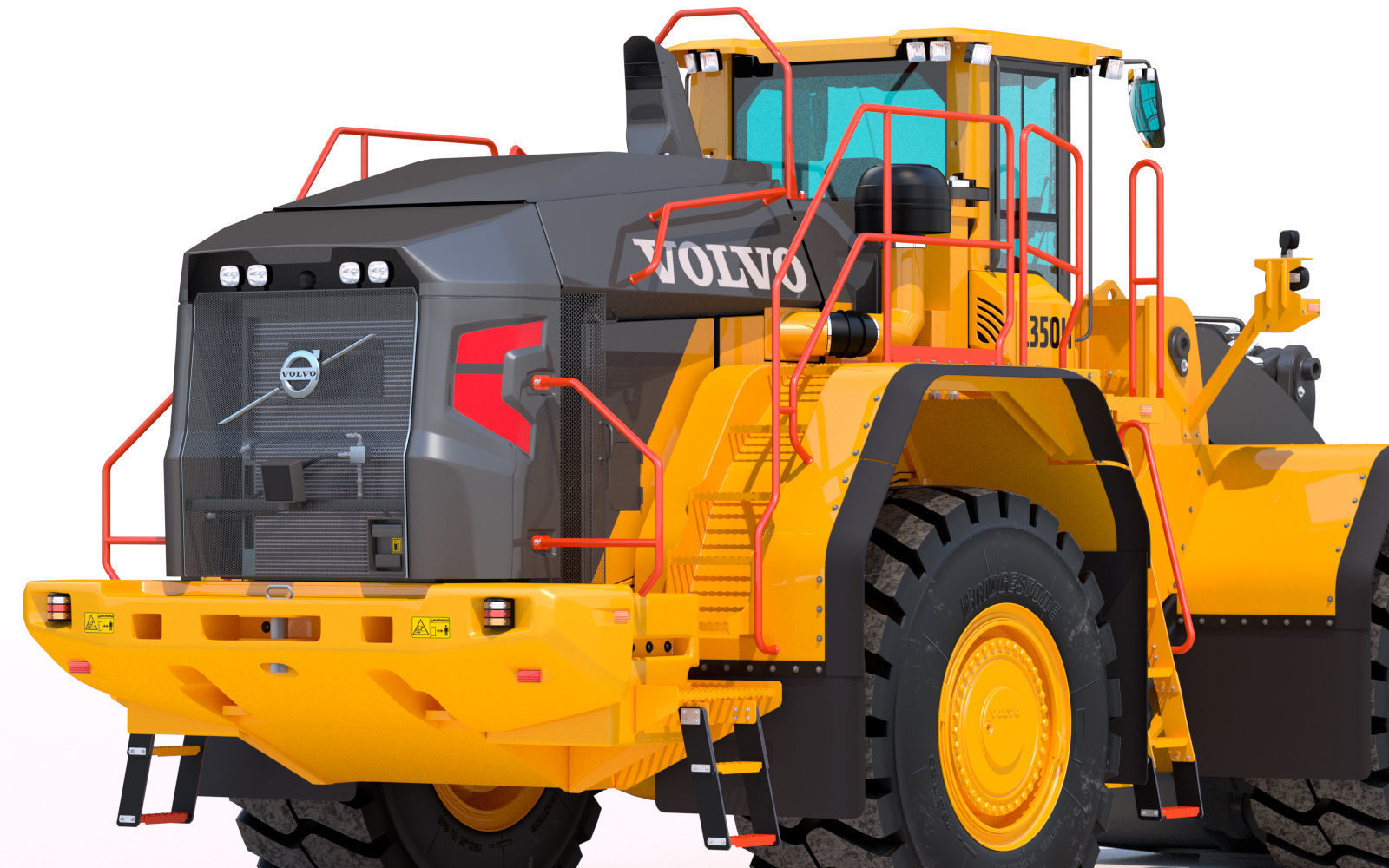 Wheel loader Volvo L350H 3D model_12