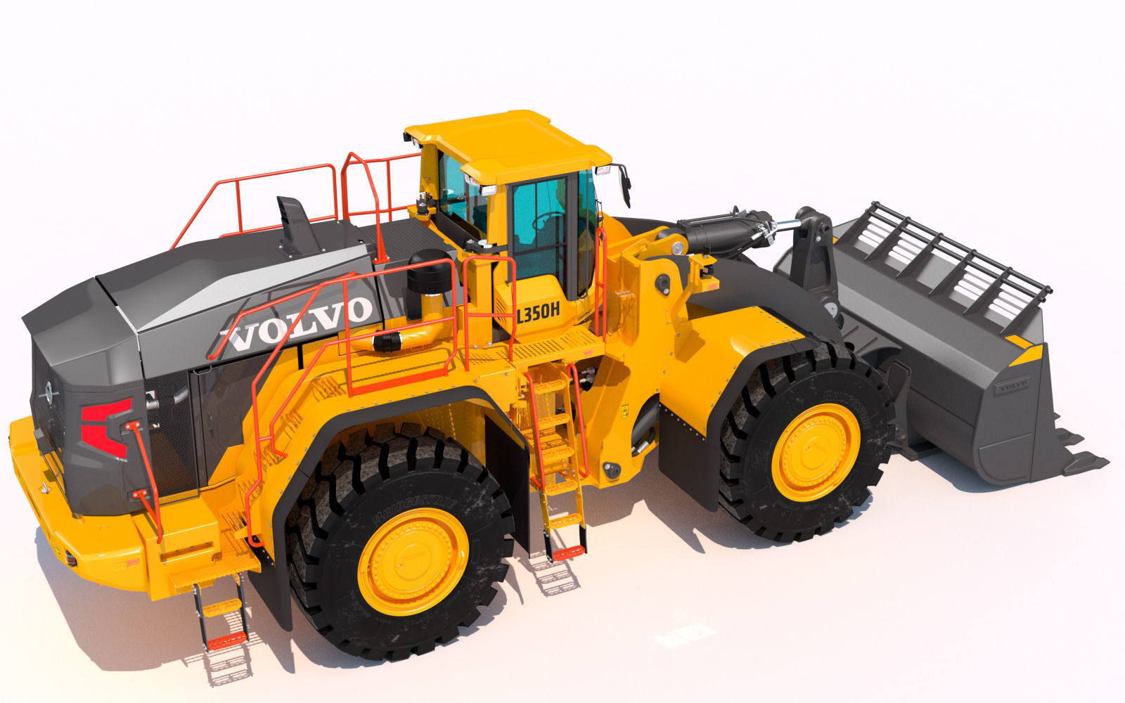 Wheel loader Volvo L350H 3D model_8