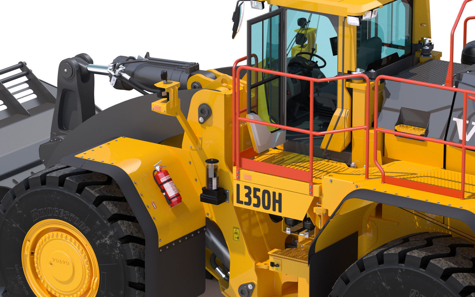 Wheel loader Volvo L350H 3D model_13