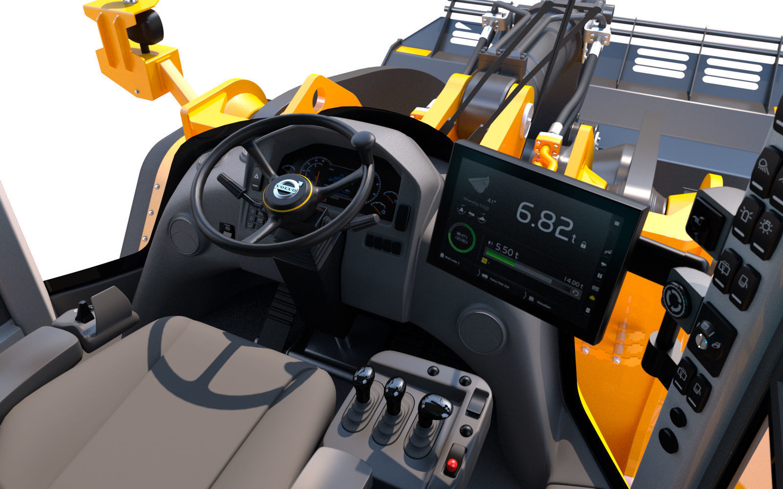 Wheel loader Volvo L350H 3D model_5