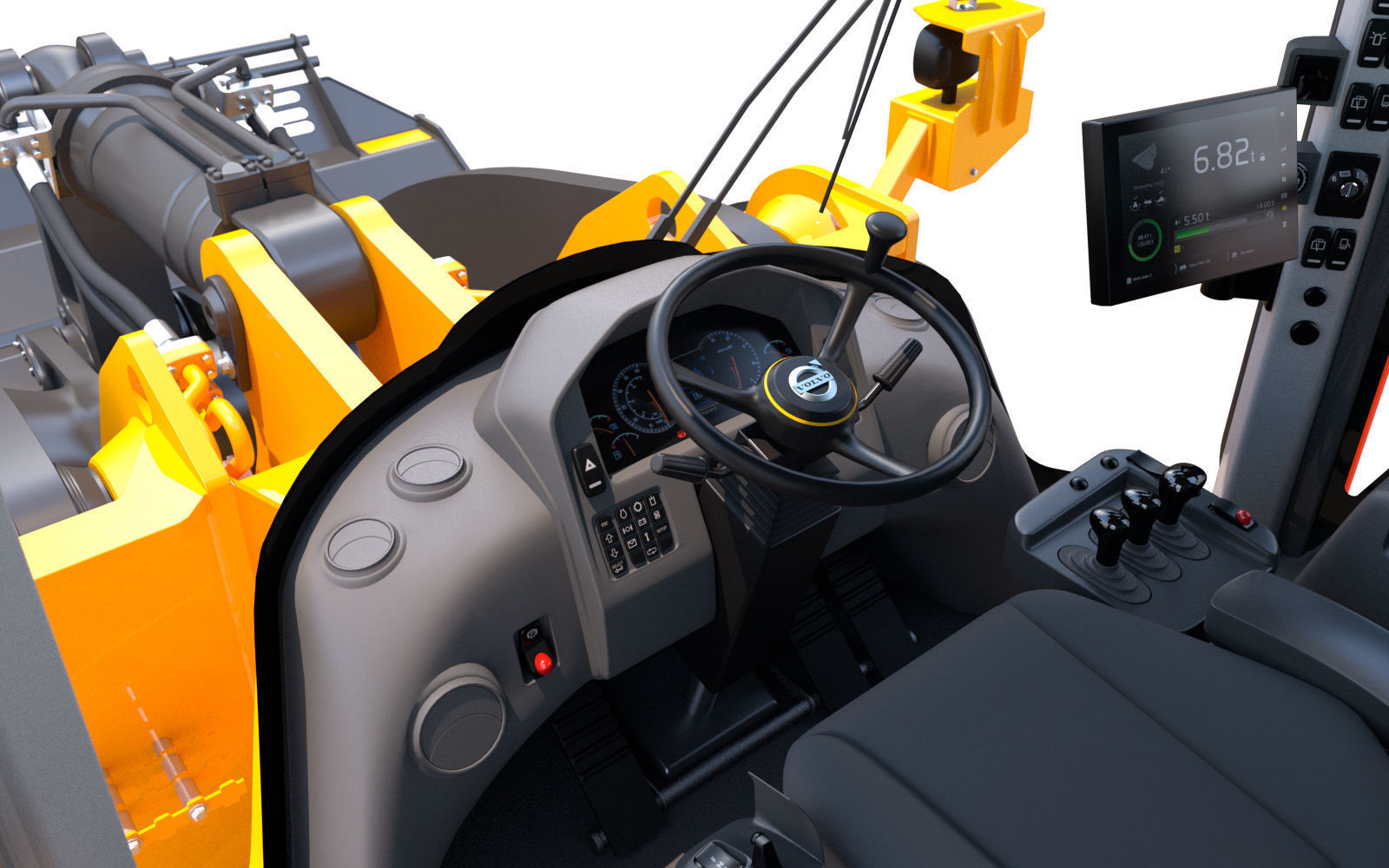Wheel loader Volvo L350H 3D model_6