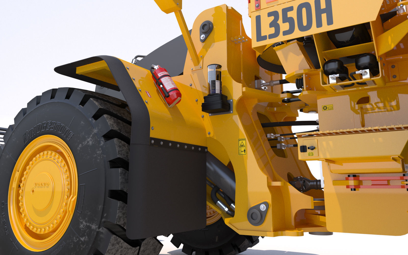 Wheel loader Volvo L350H 3D model_15