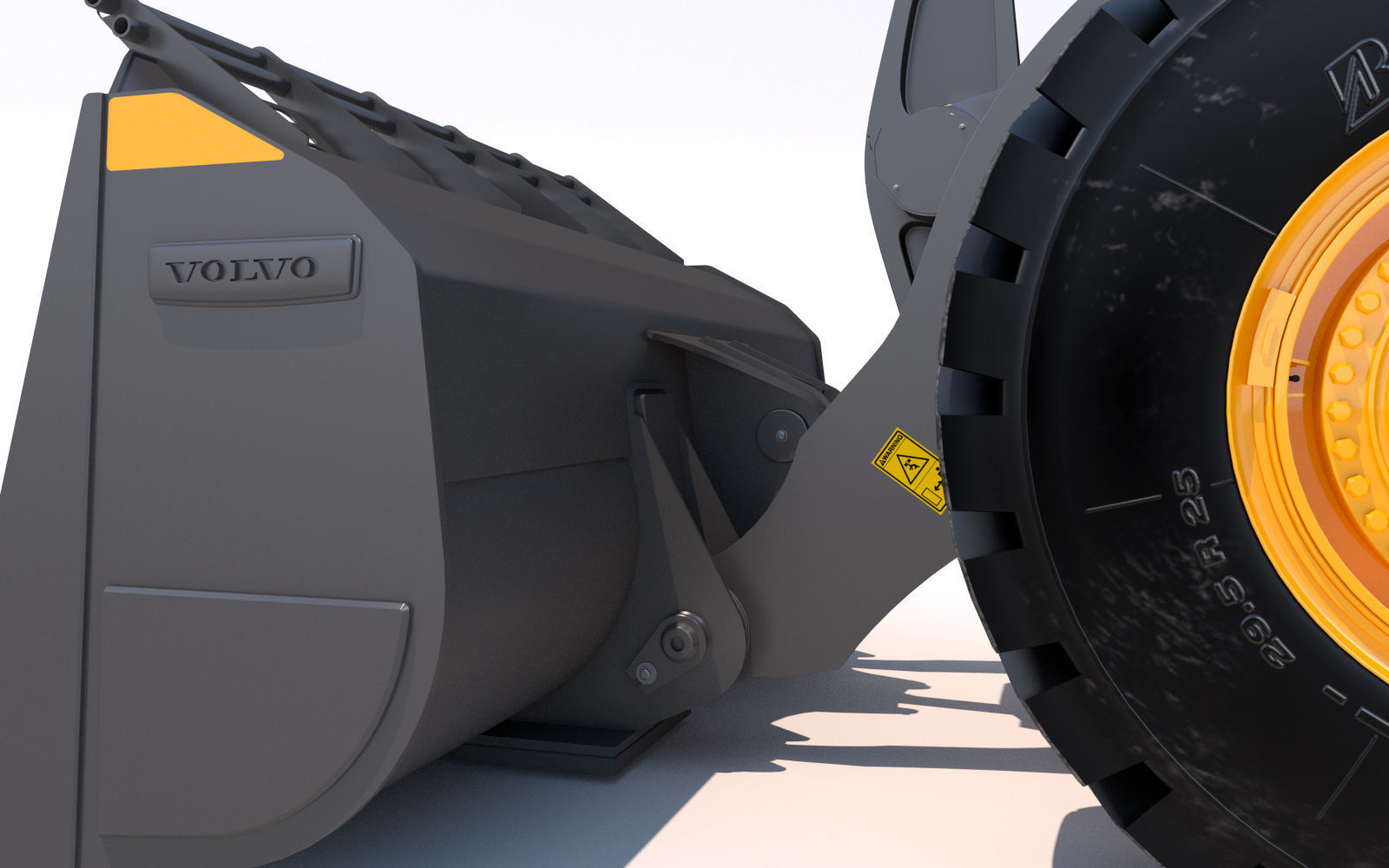 Wheel loader Volvo L350H 3D model_19
